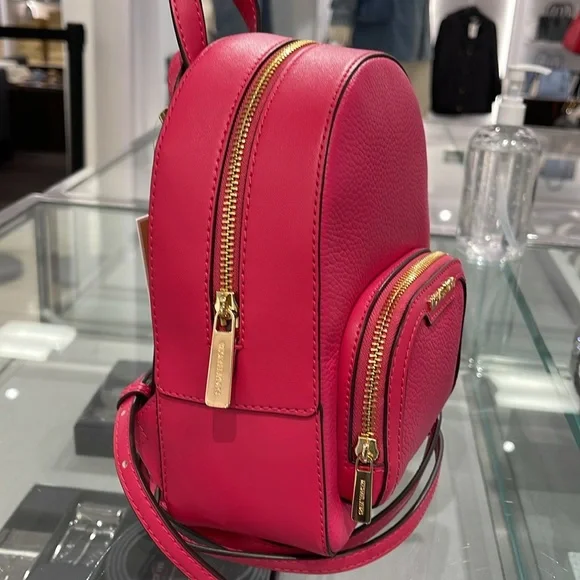 Michael Kors Ladies Backpack Bag Jaycee XS Convertible Zip Backpack Electric Pnk - Picture 3 of 16